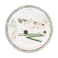 Service complet - Les châteaux de la Loire - 4 grandes assiettes en mélamine Ø 24 cm et 4 assiettes en mélamine Ø 21 cm à dessert.