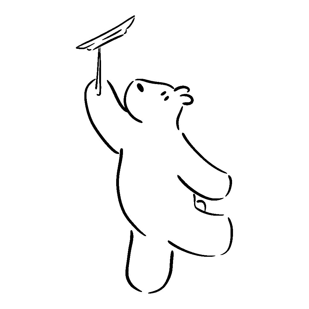 Logo animé Ours Blanc Paris jongle