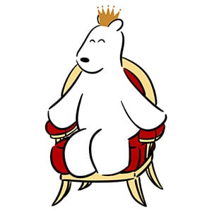 Logo animé Ours Blanc Paris Roi