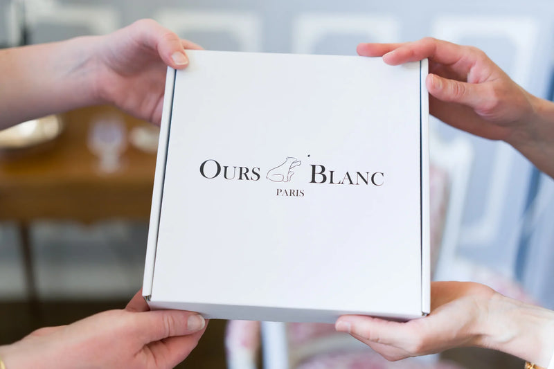 Coffret d'assiettes à dessert en mélamine biosourcée, fabriqué en Italie — Ours Blanc Paris