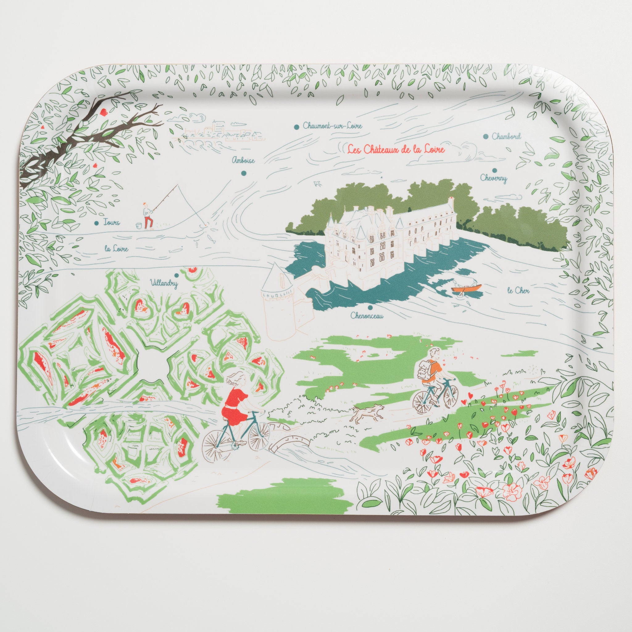 Plateau en bois stratifié - Les Châteaux de la Loire