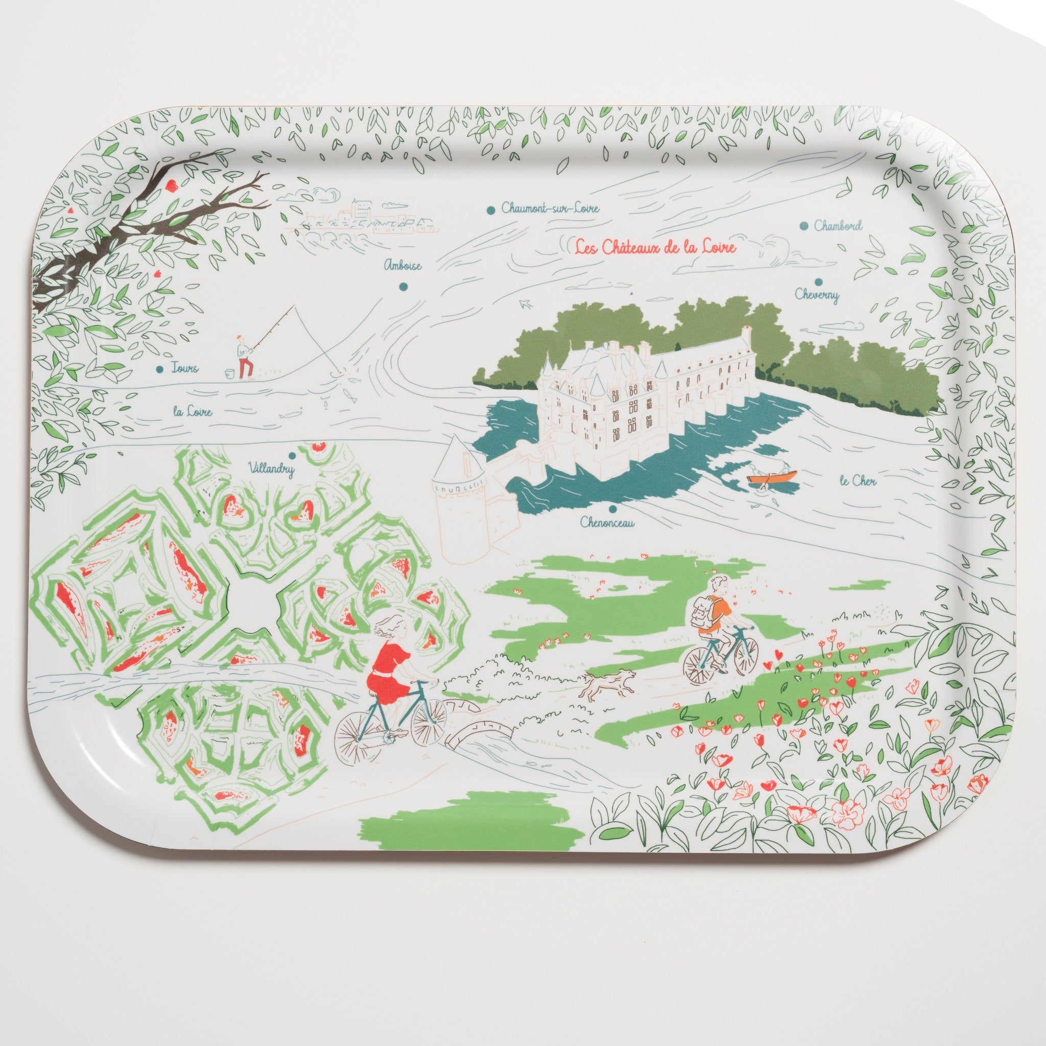 Plateau en bois stratifié - Les Châteaux de la Loire
