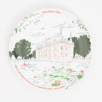 Assiette à dessert en mélamine, Château d'Azay-le-Rideau, collection Les Châteaux de la Loire · Ours Blanc Paris