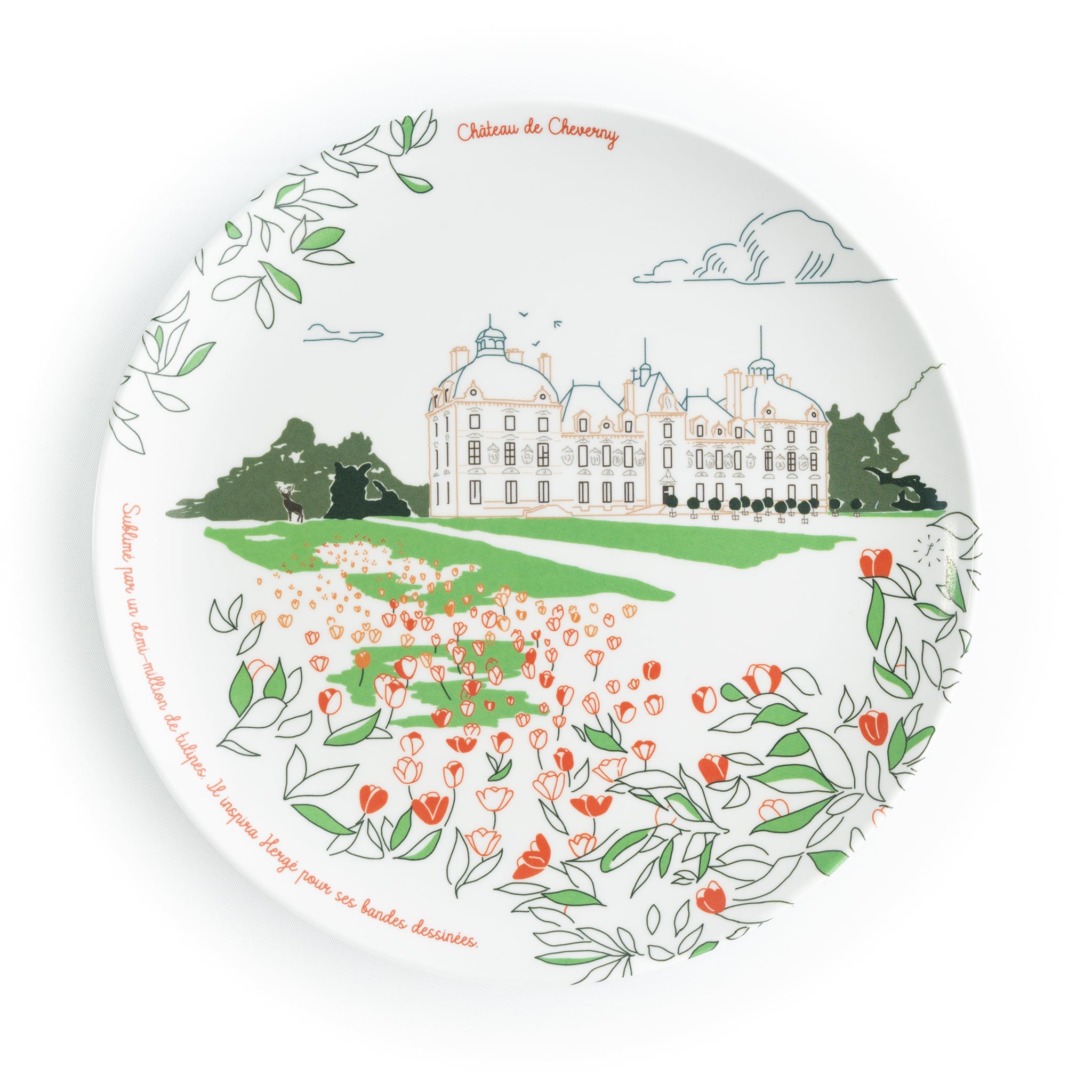 Assiette en mélamine de 21 cm - Partiquement Incassable - Vaisselle fabriqué en Italie - Cheverny