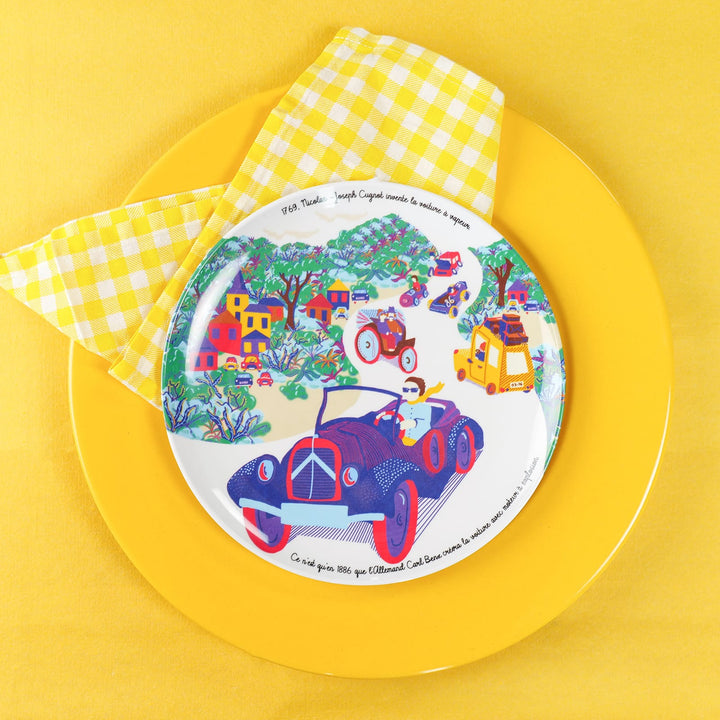 Assiette Enfant En Mélamine Avec Motif Ours - Antidérapante Et Lavable Au Lave-vaisselle | Pour Bébés Dès 12 Mois | Diamètre 18 Cm