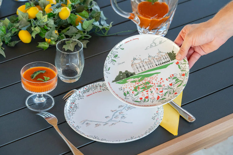 Assiettes à mélamine de 21 cm  fabriqué en Italie - Cheverny