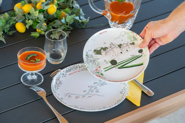 Assiettes à mélamine de 21 cm  fabriqué en Italie - Ussé