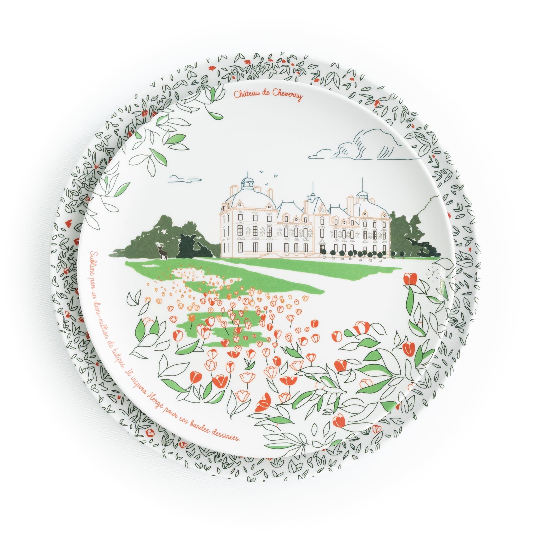 Assiette en mélamine - Partiquement Incassable - Vaisselle fabriqué en Italie - Cheverny
