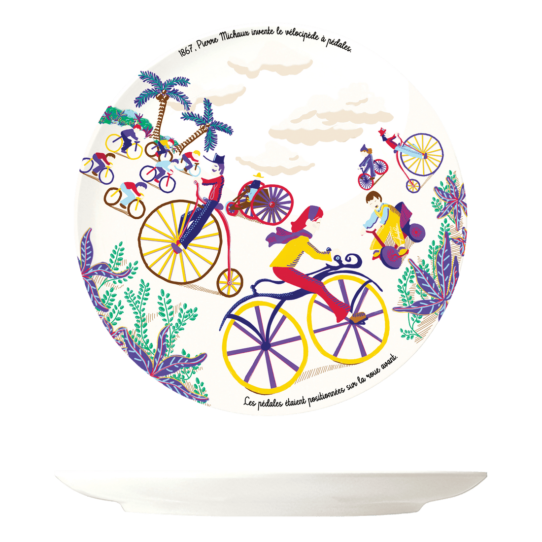 Assiette à dessert - Histoire de la bicyclette