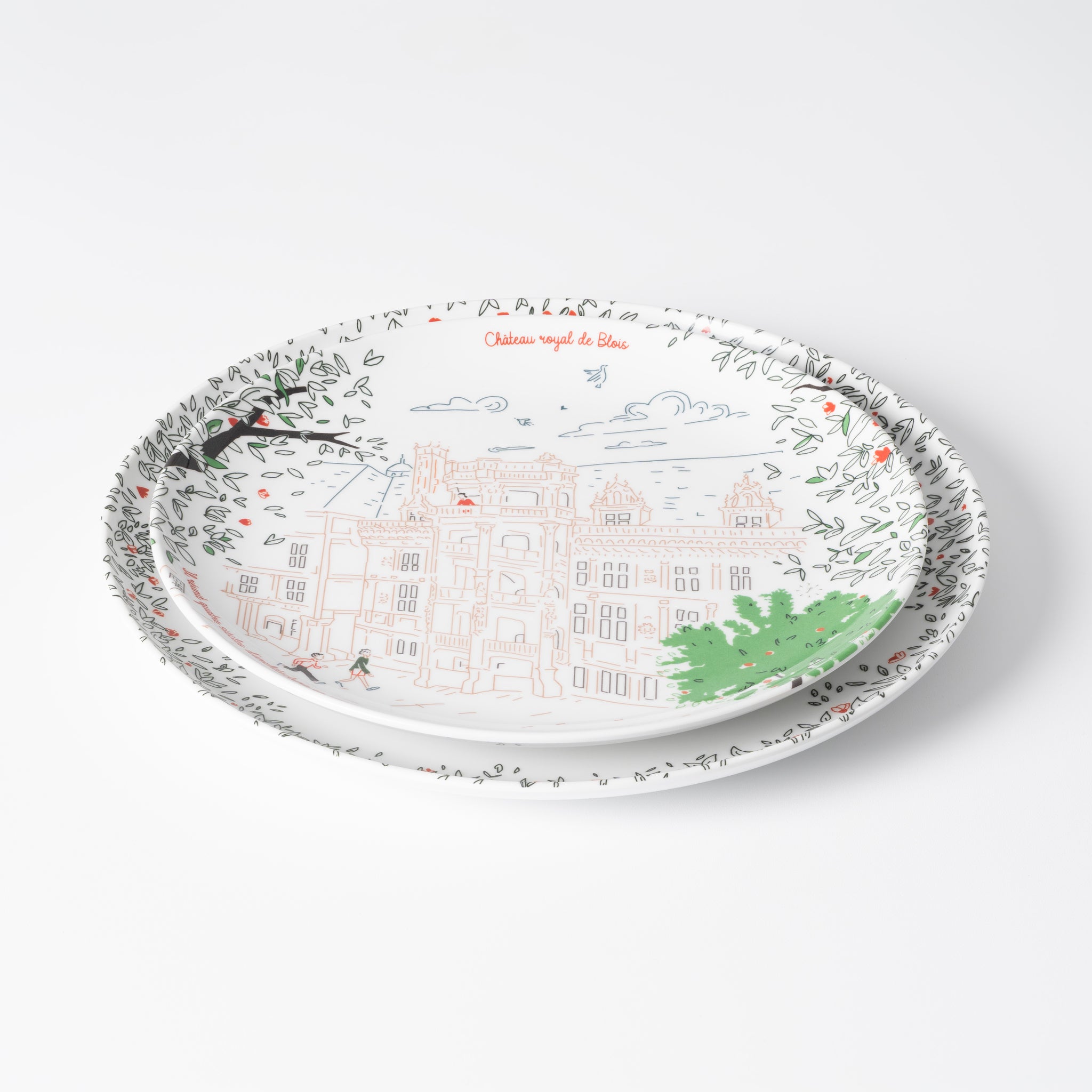 Assiette à dessert en mélamine, Château royal de Blois, collection Les Châteaux de la Loire · Ours Blanc Paris