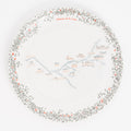 Grande assiette plate en mélamine Ø 24 cm, illustration panoramique des Châteaux de la Loire · Ours Blanc Paris