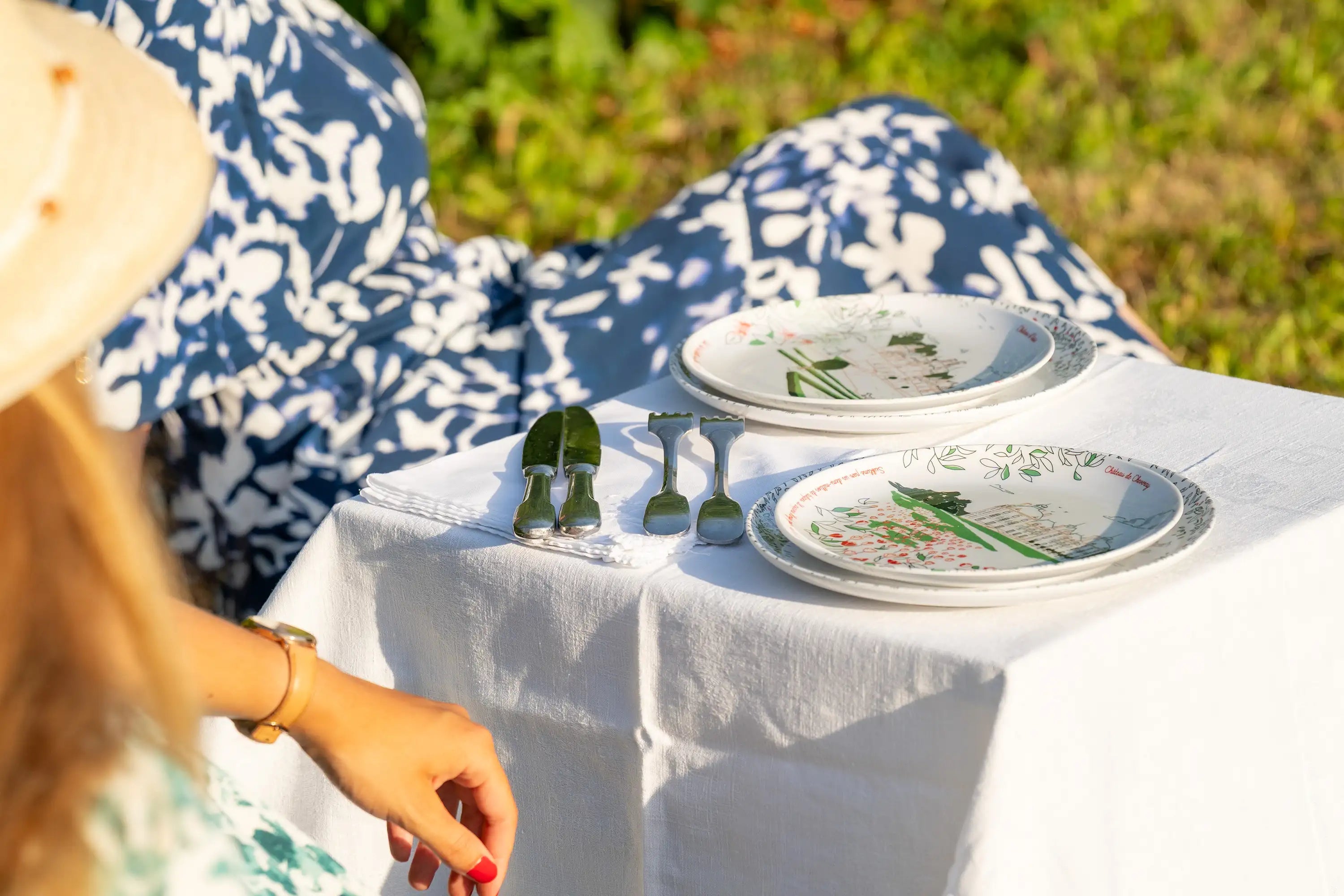 Assiettes à mélamine fabriqué en Italie - Les châteaux de la loire - Banniere