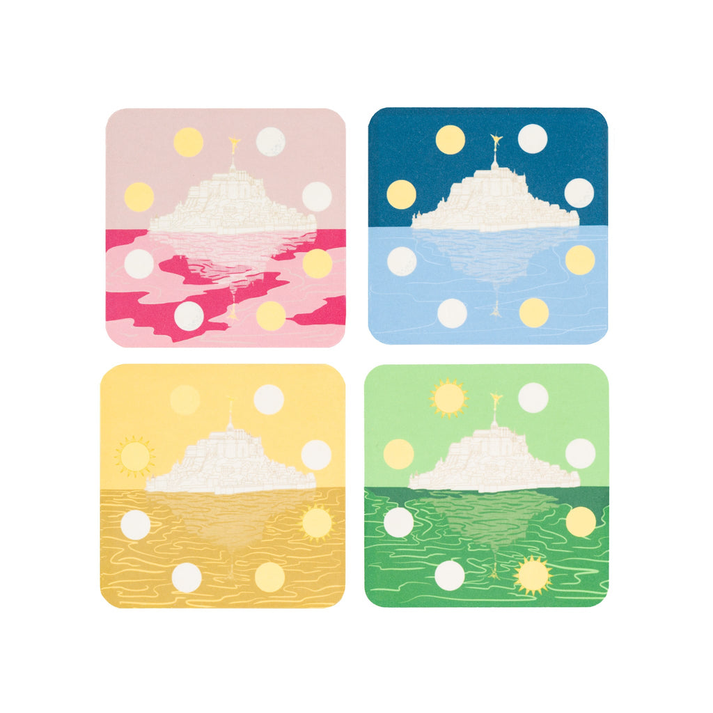 Ensemble complet Le Mont Saint-Michel - Plateau & dessous de verre