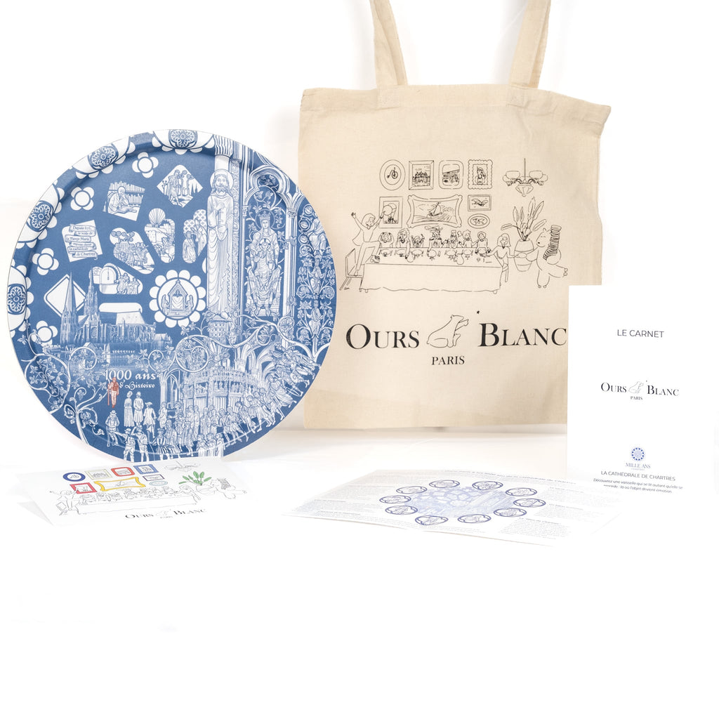 Plateau La cathédrale de Chartres - Édition limitée - Henri d'Anselme - Ø 37 cm