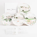 Coffret de 4 assiettes à dessert en mélamine - Les châteaux de la Loire - Ø 21 cm