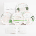 Coffret 2 de 4 assiettes à dessert en mélamine Les Châteaux de la Loire · Ours Blanc Paris