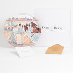 Plateau Le Polo à Deauville avec son coffret cadeau, son carnet et son enveloppe, fabriqué en France · Ours Blanc Paris