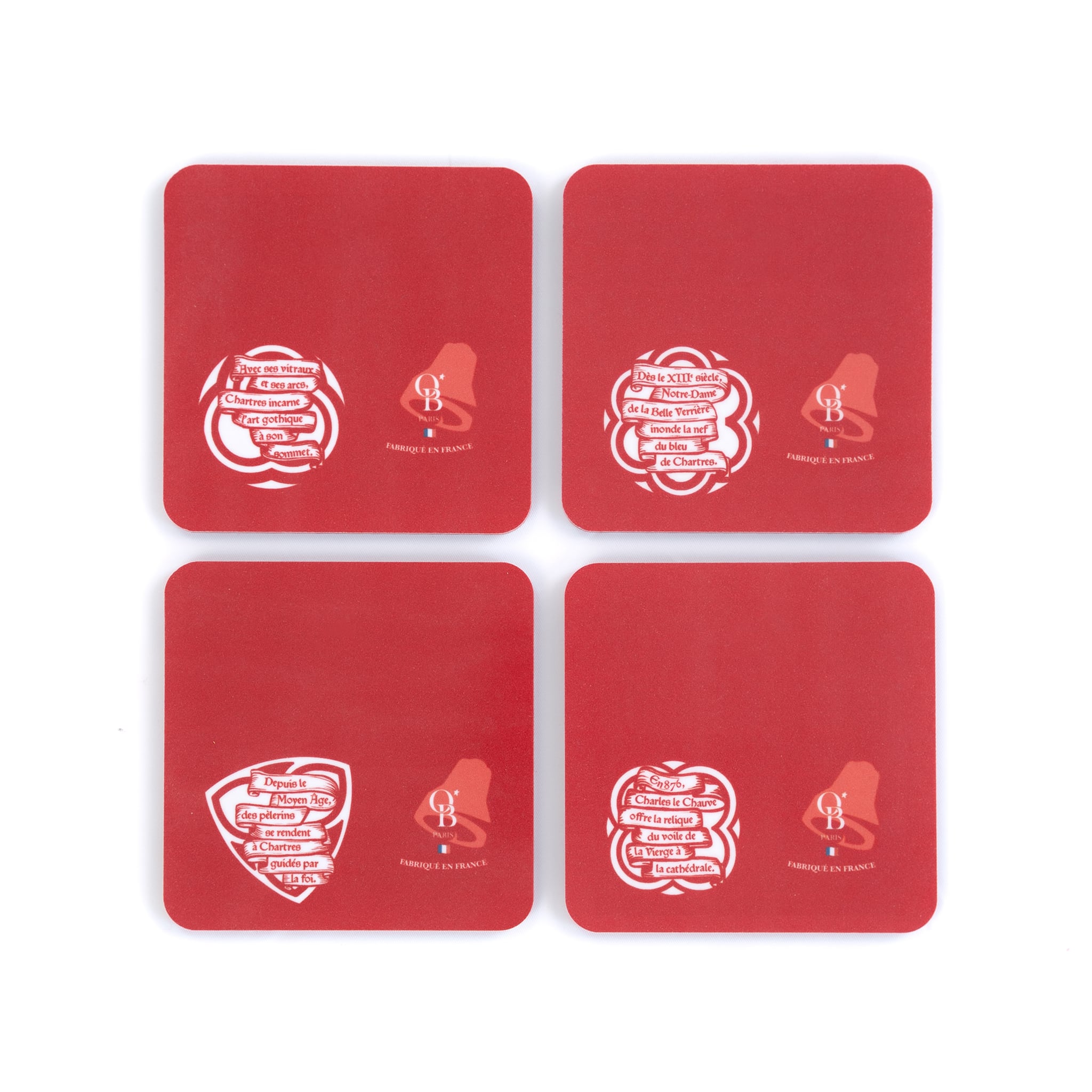 Dessous de verre La cathédrale de Chartres - Édition limitée - Henri d'Anselme