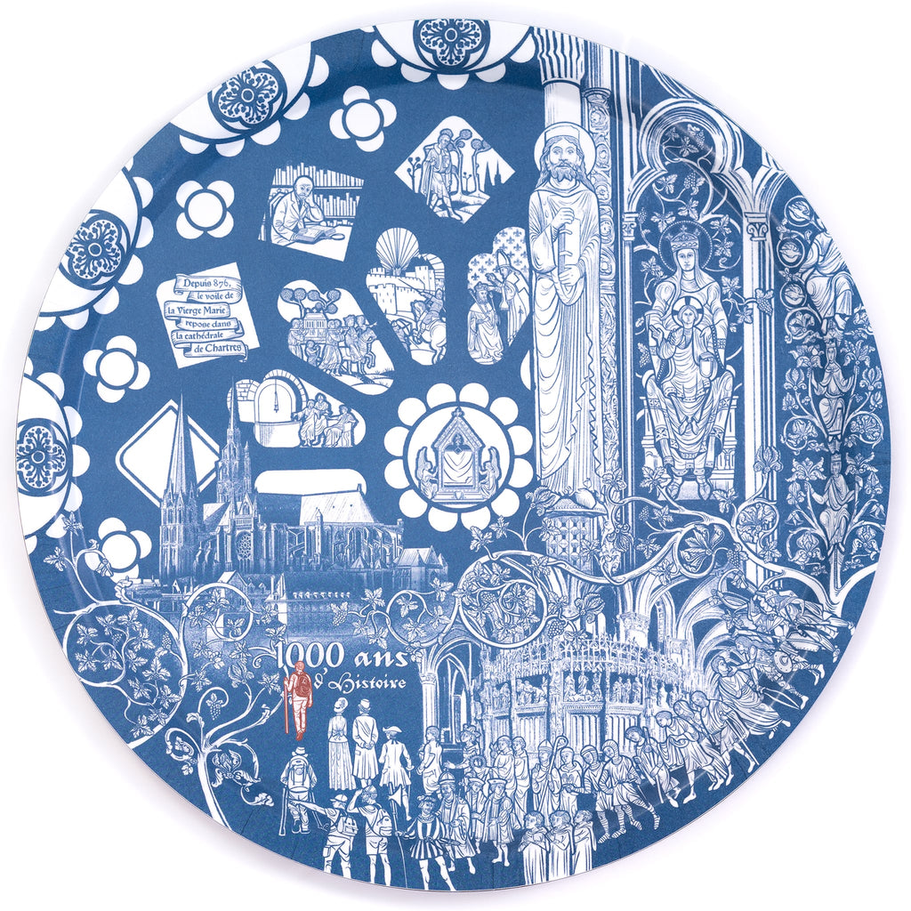 Ensemble complet La cathédrale de Chartres - Plateau & dessous de verre - Édition limitée