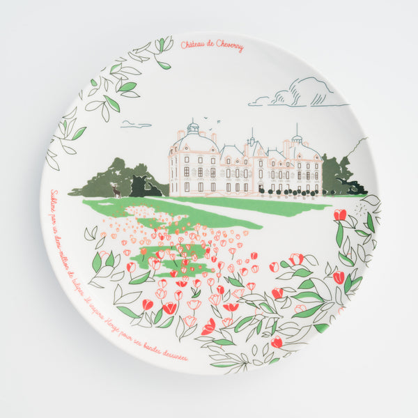Assiette à Dessert en Mélamine - Château de Cheverny - Ø 21 cm