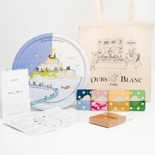 Duo plateau et dessous-de-verre Mont-Saint-Michel, savoir-faire de manufacture.