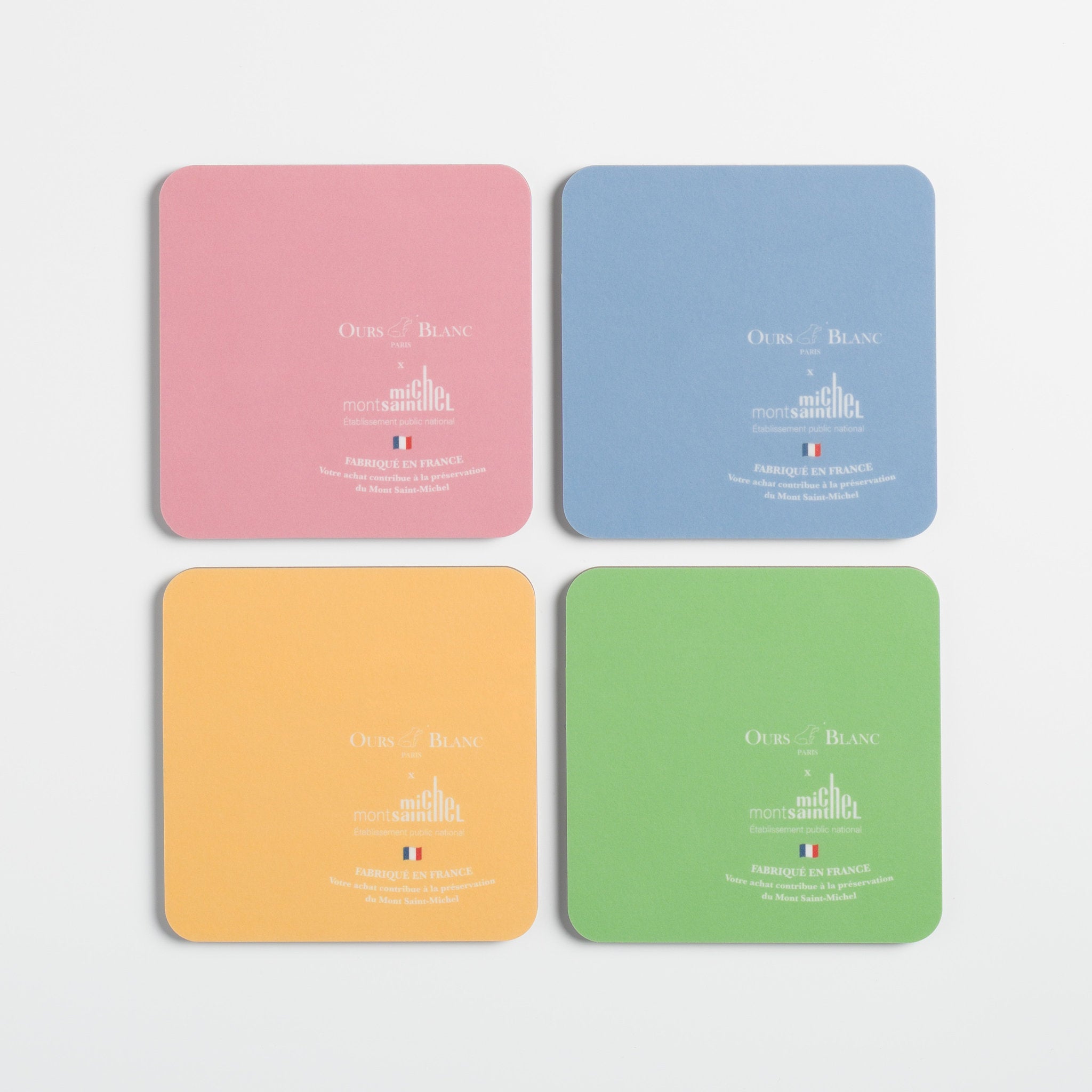 Set de dessous-de-verre Mont Saint-Michel. Verso